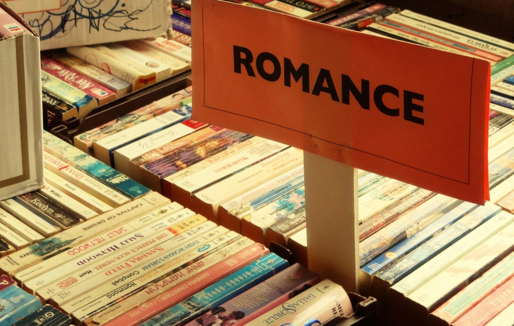 ROMANCE SECTION OF BOOK STOREE