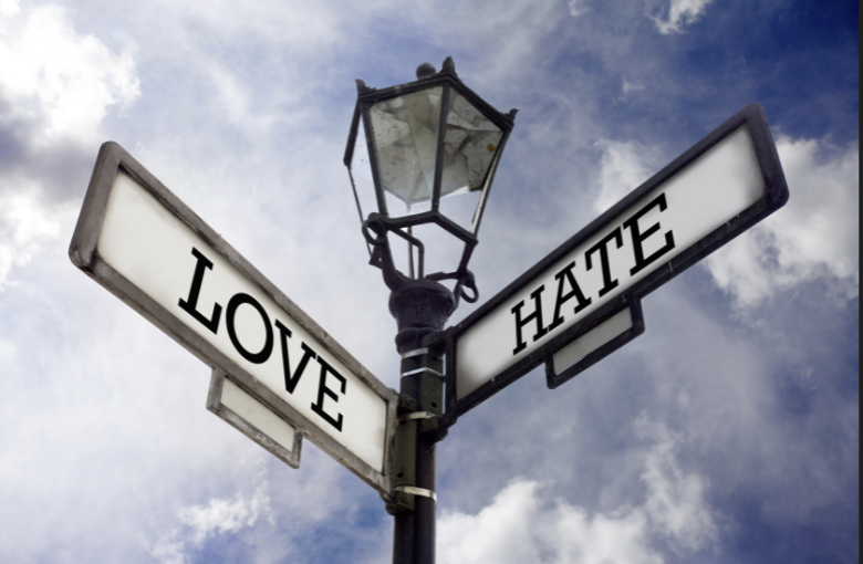 love versus hate